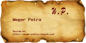 Weger Petra névjegykártya